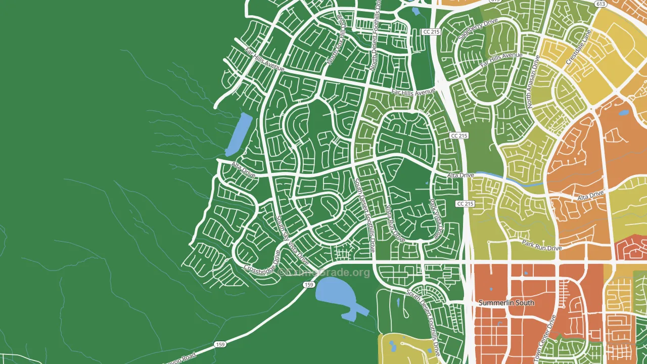 The Paseos, Las Vegas, NV Map of Burglary Rates