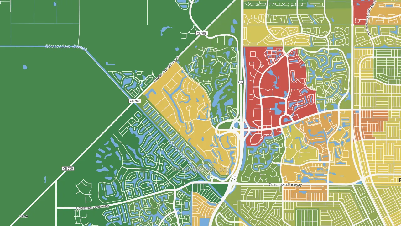 The Reserve, Port St. Lucie, FL Map of Burglary Rates
