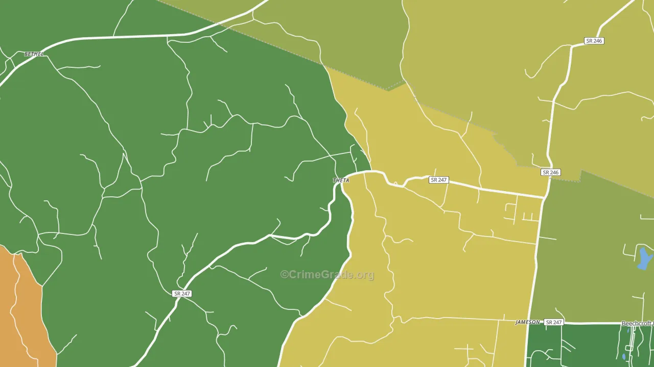 Theta, TN Map of Burglary Rates