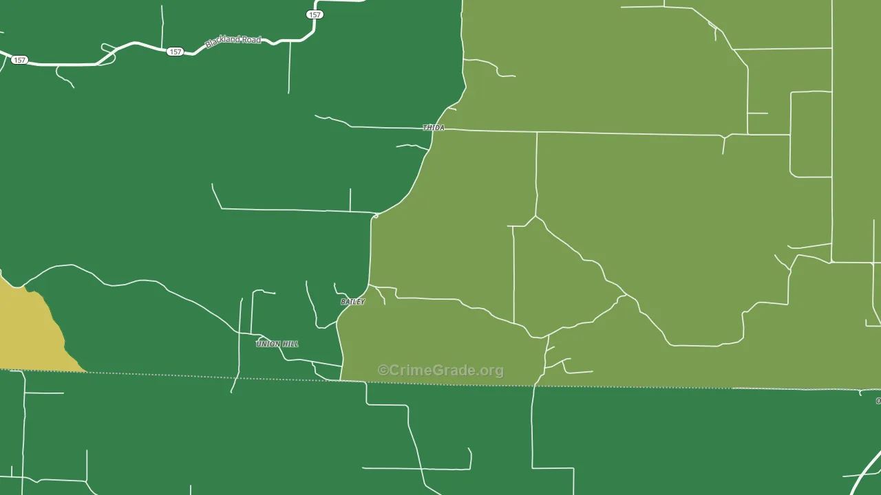 Thida, AR Map of Burglary Rates