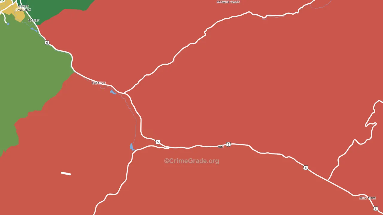Thistle, UT Map of Burglary Rates