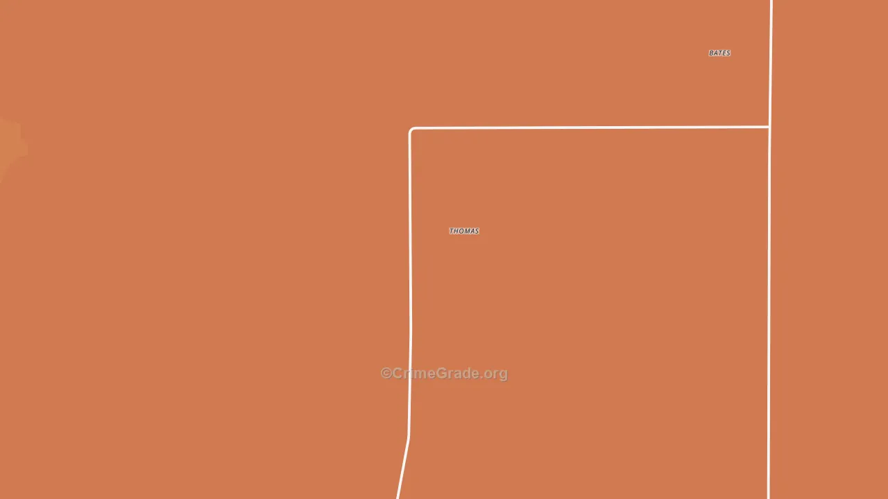 Thomas, NM Map of Burglary Rates