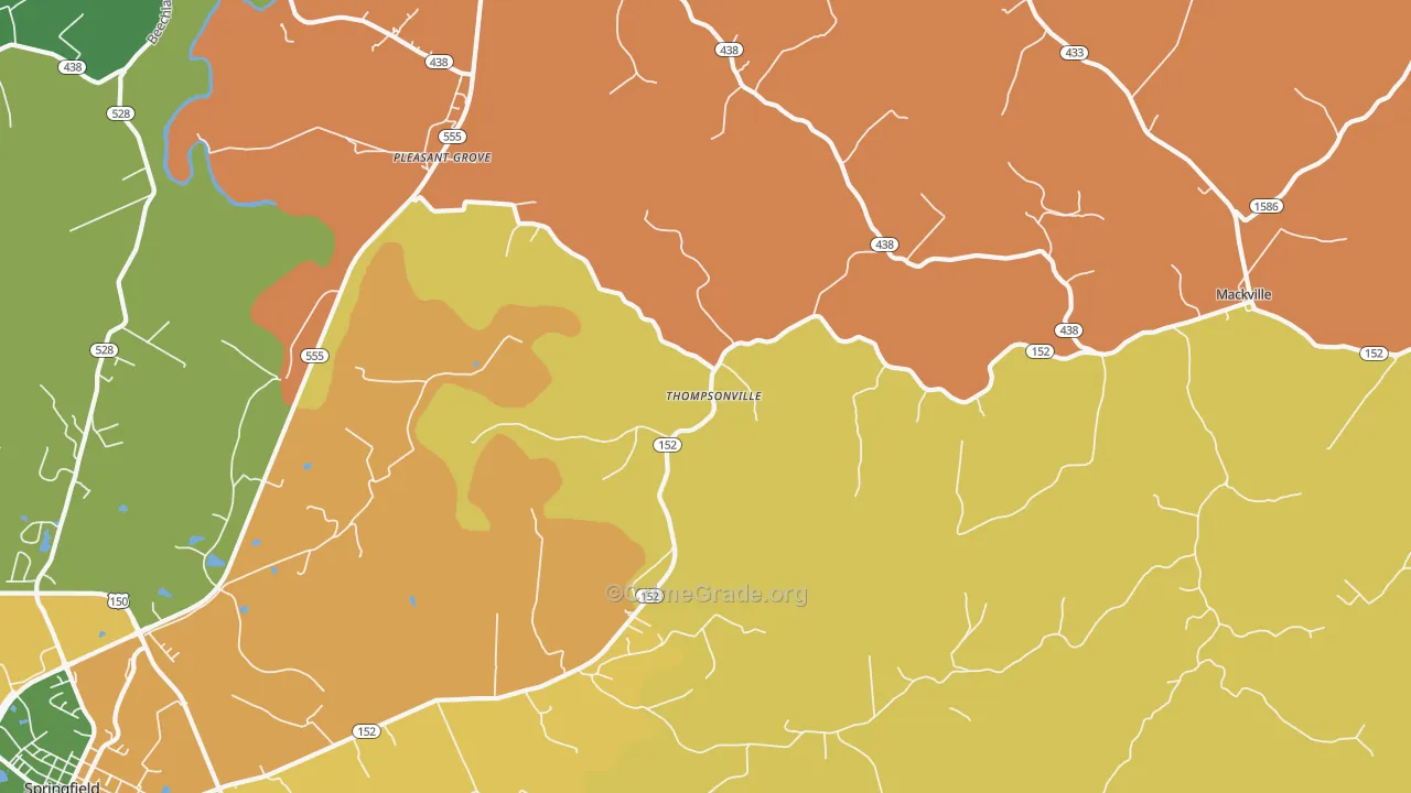 Thompsonville, KY Map of Burglary Rates