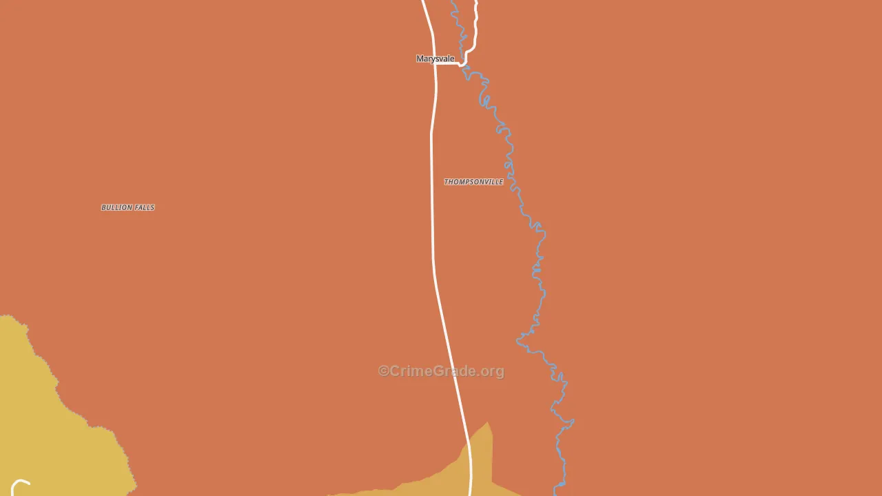 Thompsonville, UT Map of Burglary Rates