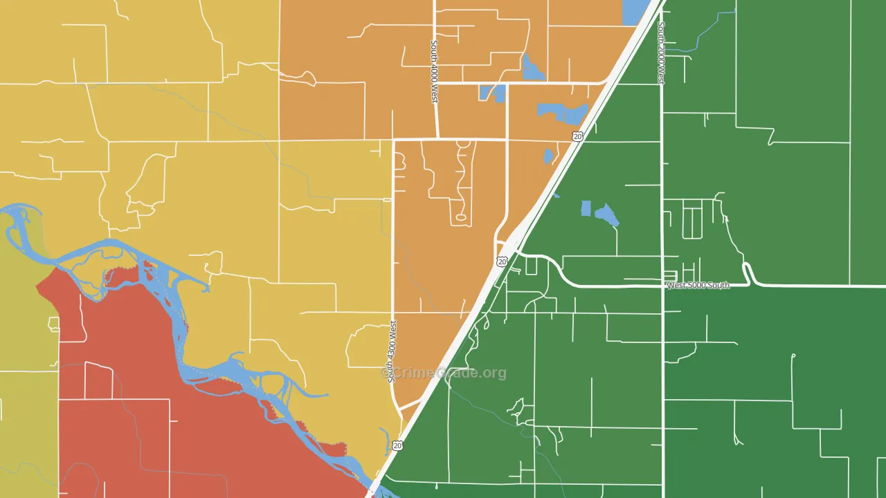 Thornton, ID Map of Burglary Rates