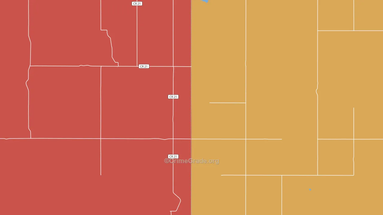 Thunder Hawk, SD Map of Burglary Rates
