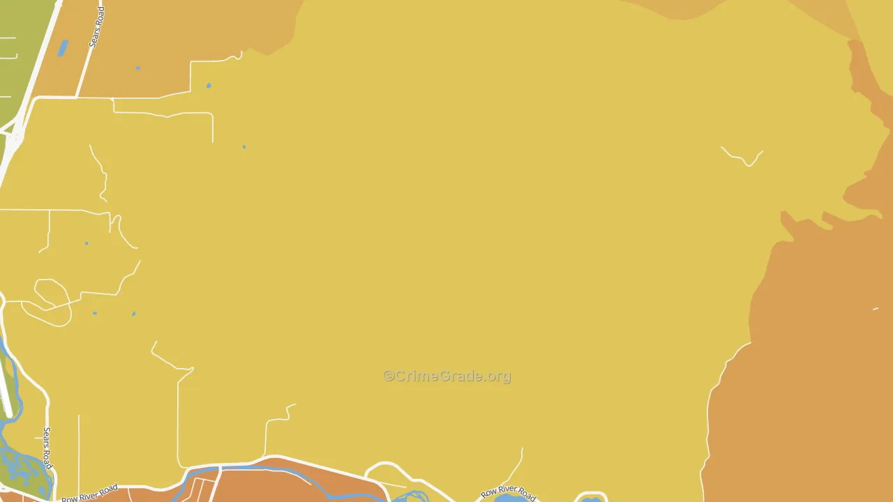 Thurston, OR Map of Burglary Rates