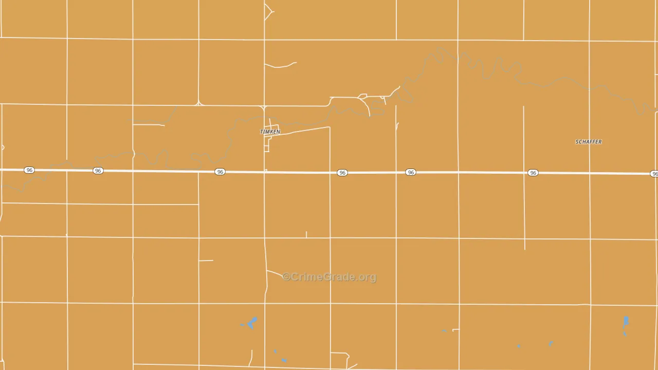 Timken, KS Map of Burglary Rates