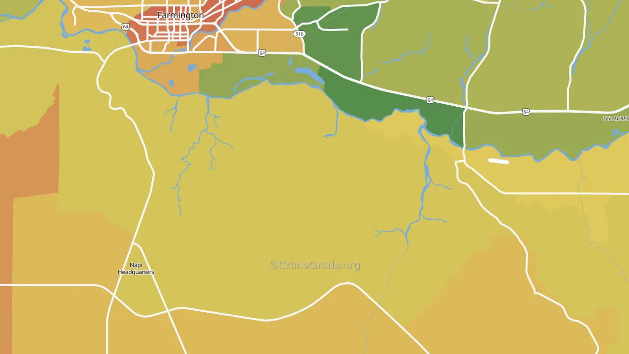 Tinian, NM Map of Burglary Rates