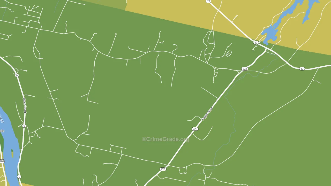 Togus, ME Map of Burglary Rates