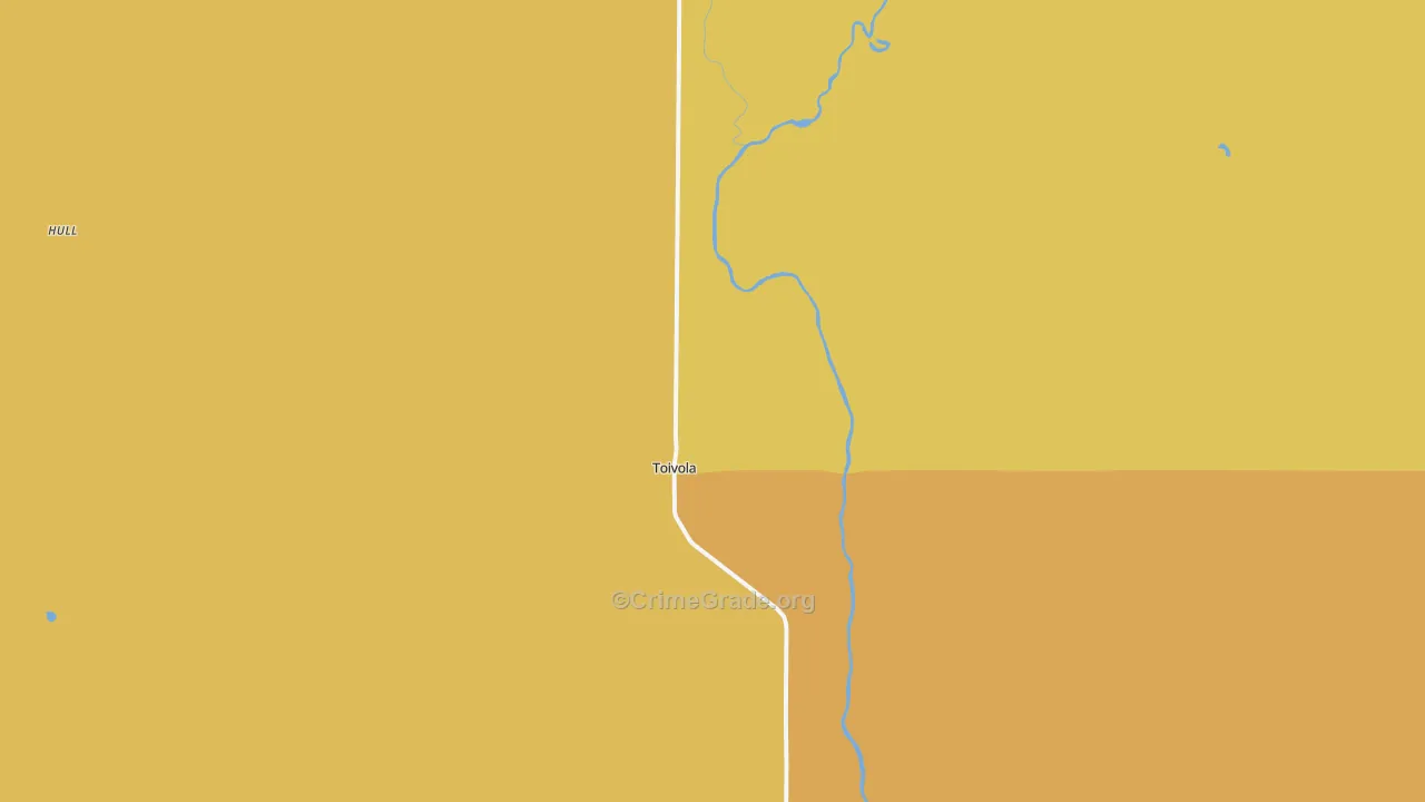 Toivola, MN Map of Burglary Rates