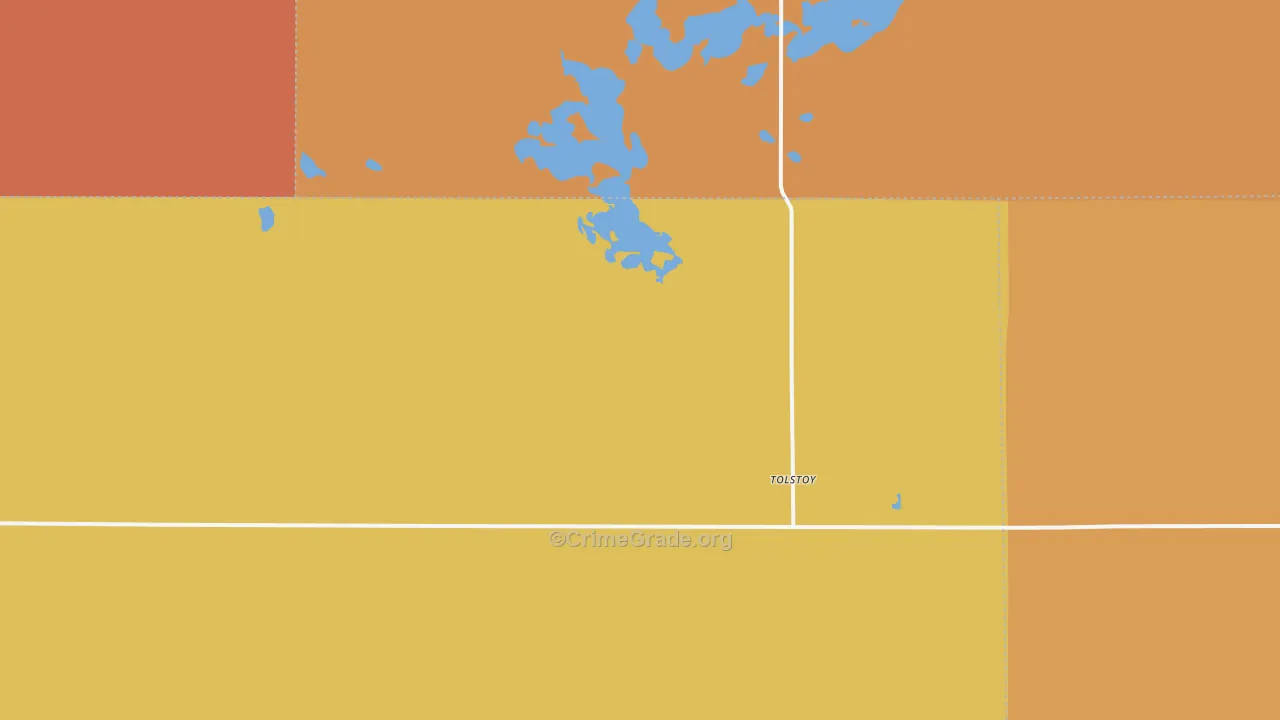 Tolstoy, SD Map of Burglary Rates