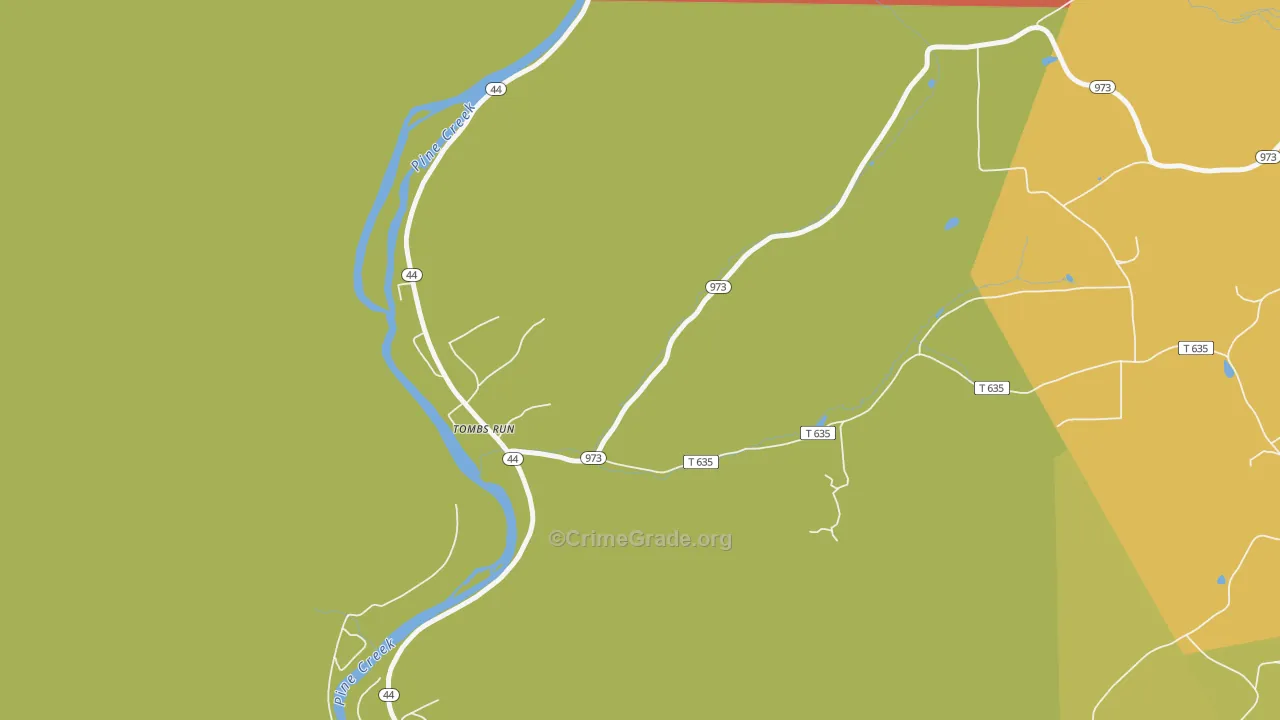Tomb, PA Map of Burglary Rates