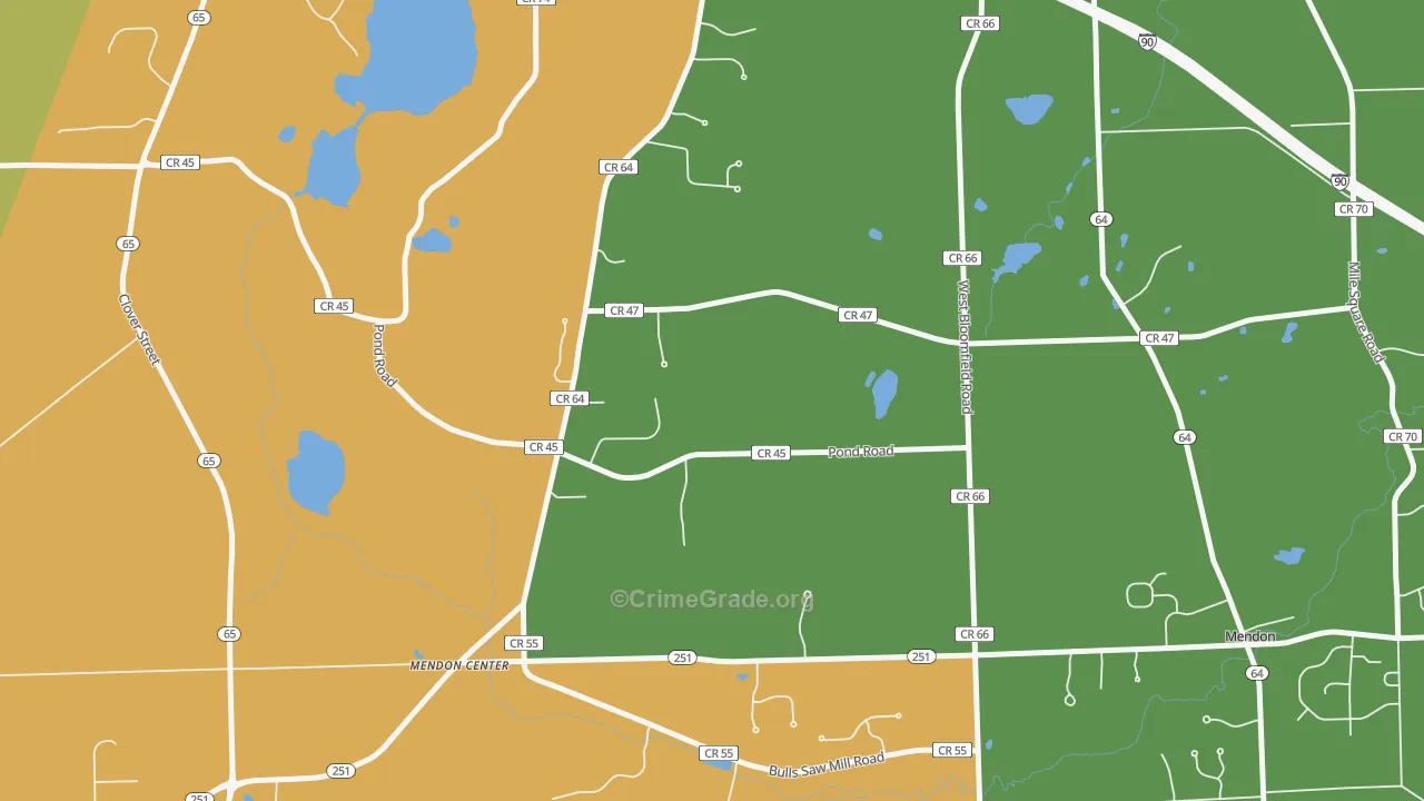Tomlinson Corners, NY Map of Burglary Rates