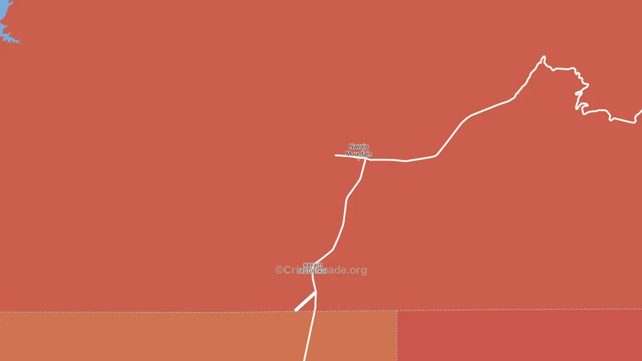 Tonalea, UT Map of Burglary Rates