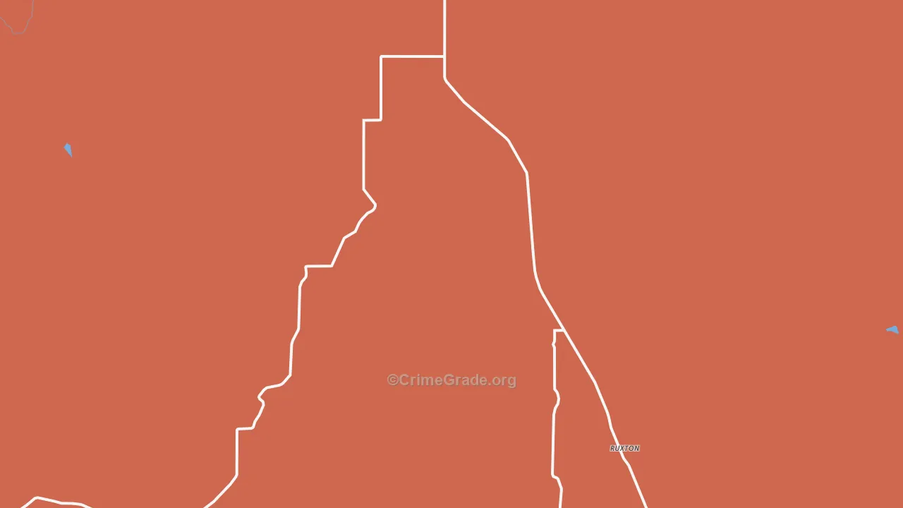 Toonerville, CO Map of Burglary Rates