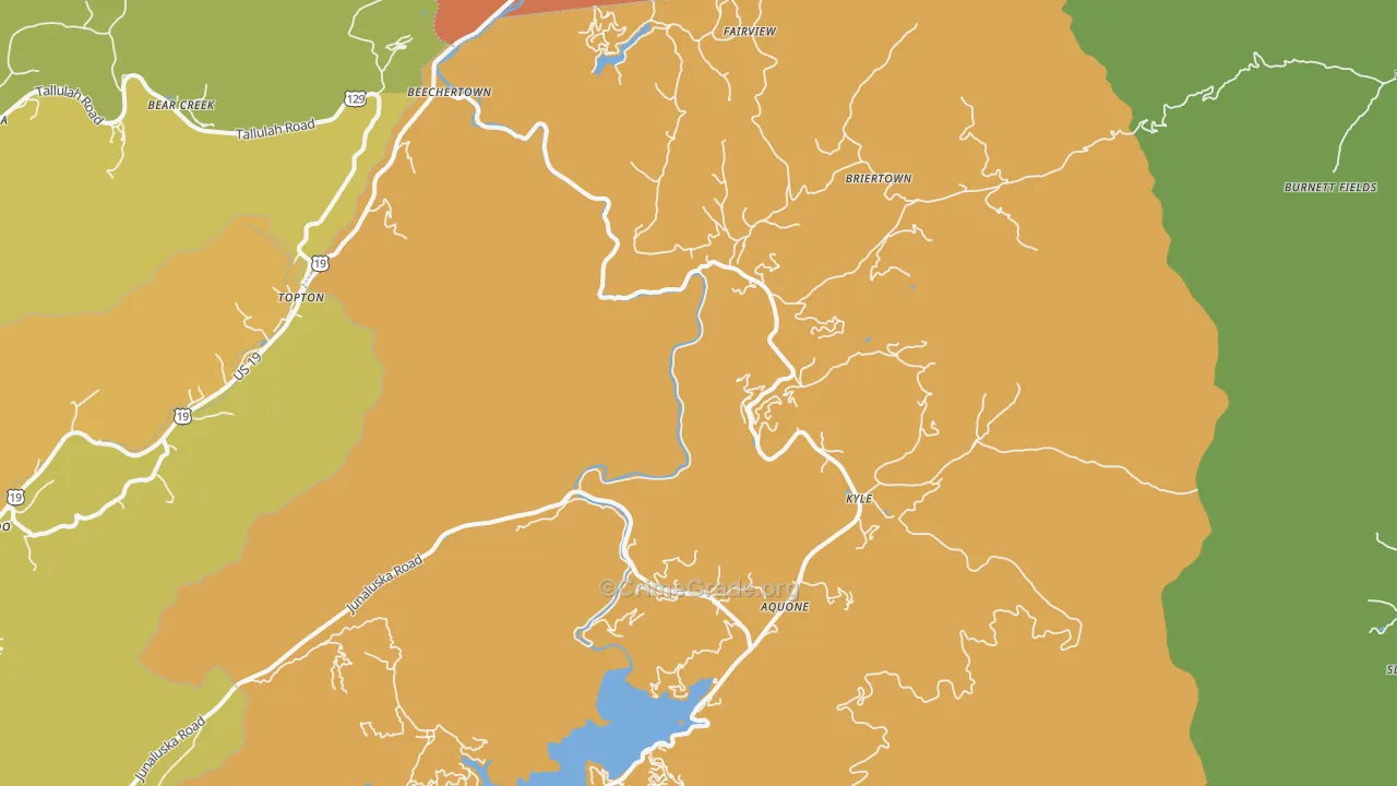 Topton, NC Map of Burglary Rates