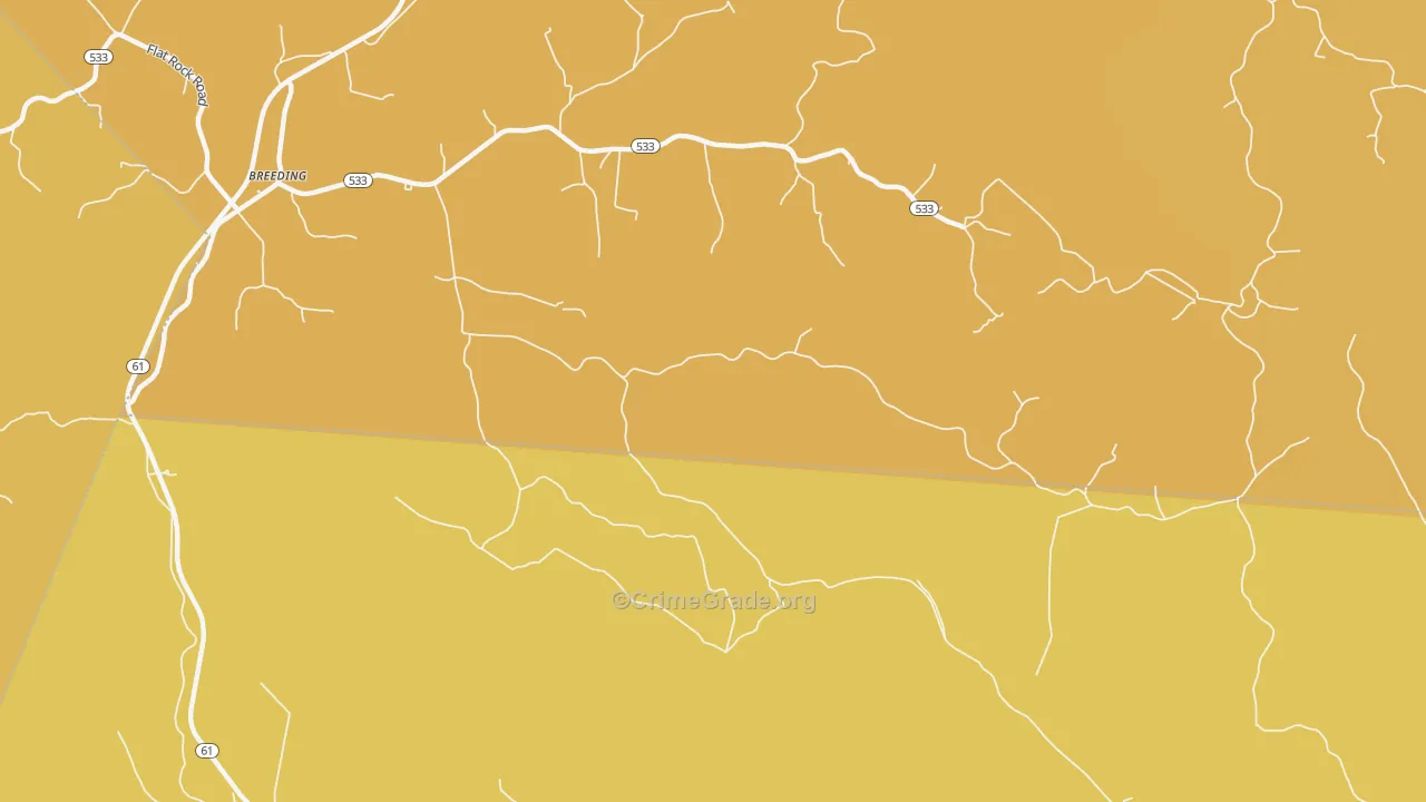 Toria, KY Map of Burglary Rates