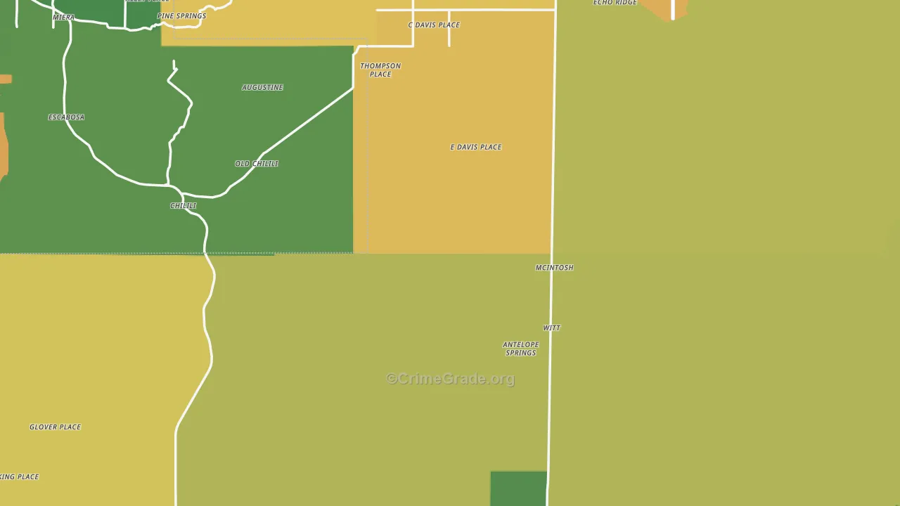Torrance County, NM Map of Burglary Rates