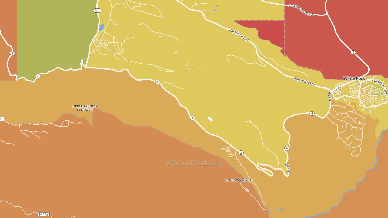 Totavi, NM Map of Burglary Rates