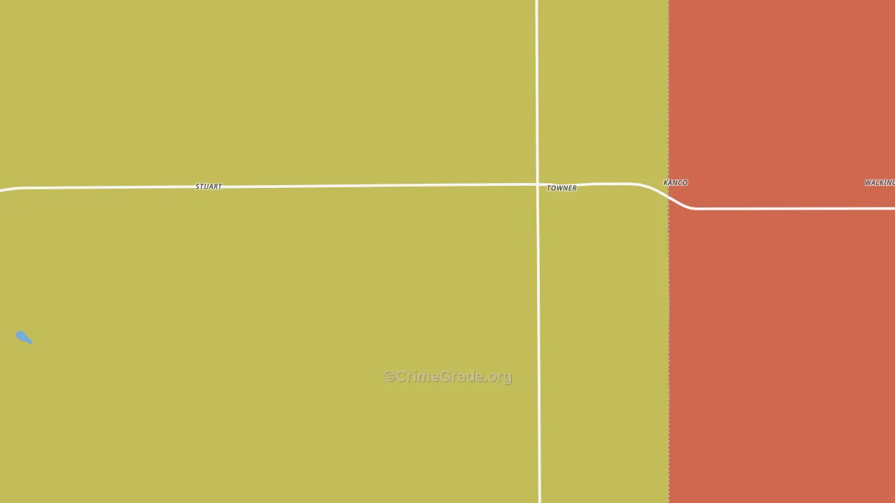 Towner, CO Map of Burglary Rates