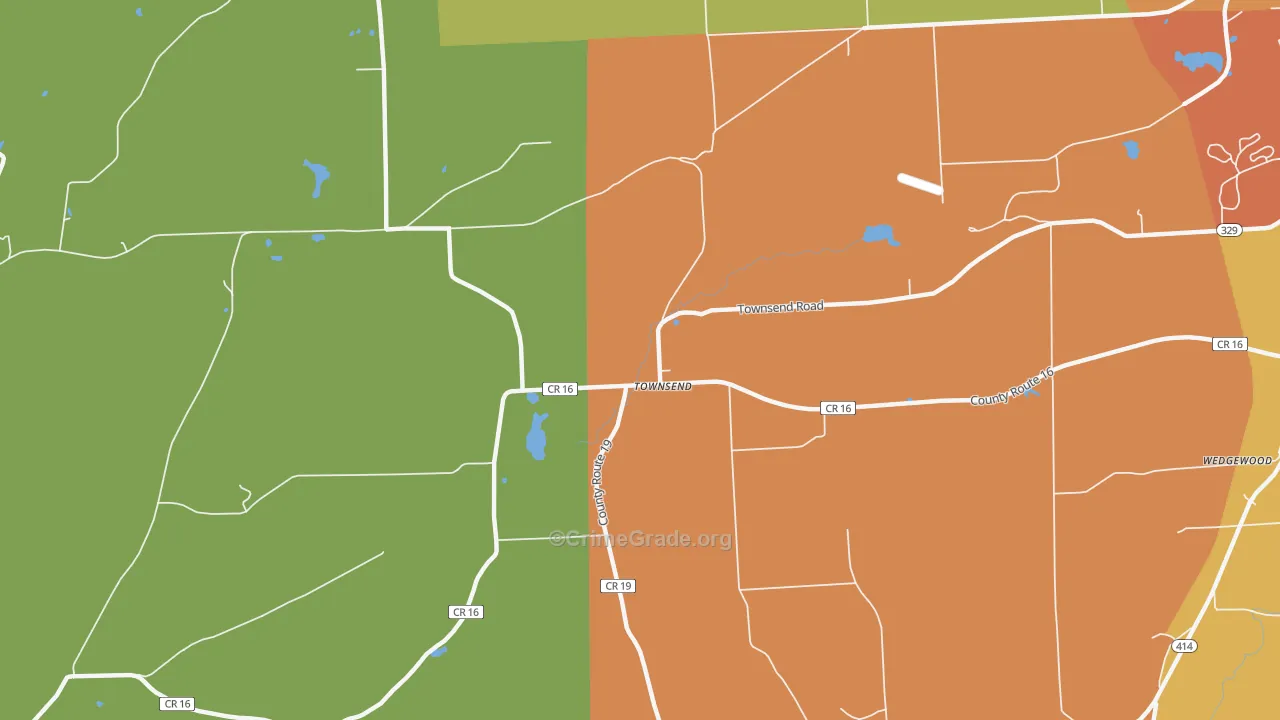Townsend, NY Map of Burglary Rates