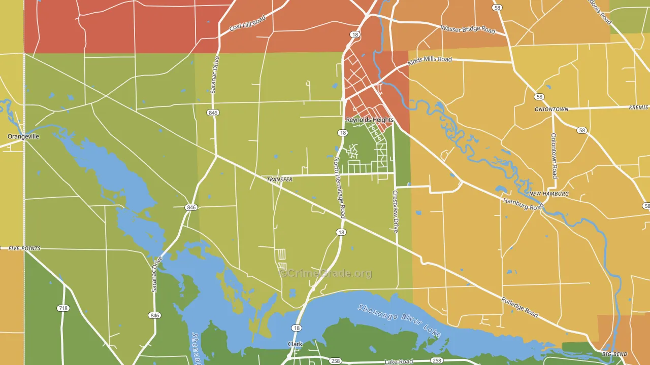 Transfer, PA Map of Burglary Rates
