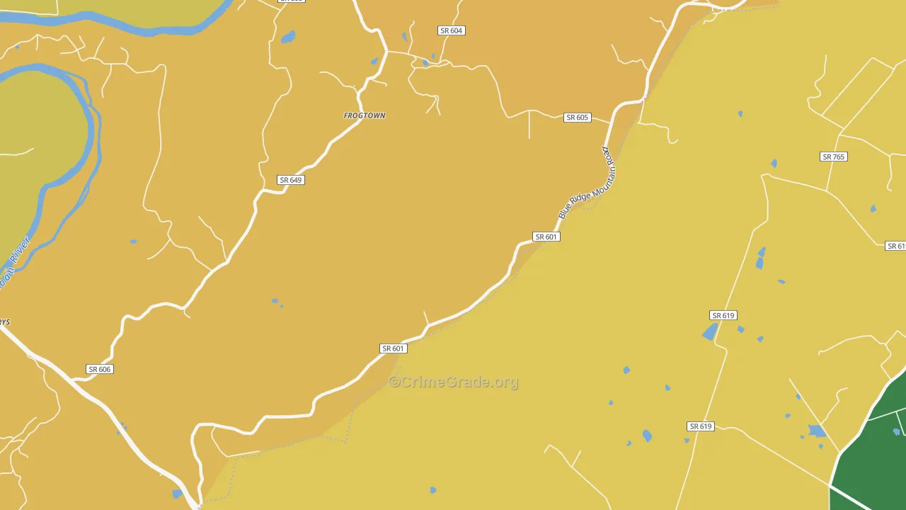 Trapp, VA Map of Burglary Rates