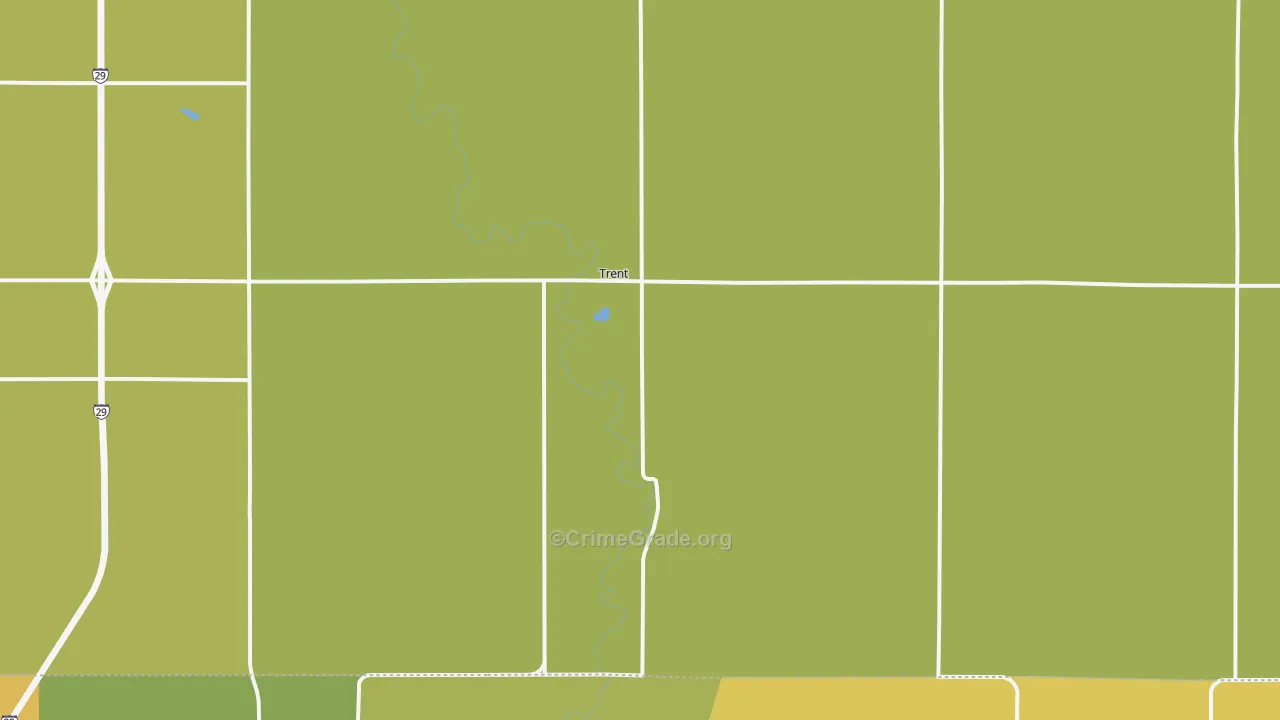 Trent, SD Map of Burglary Rates