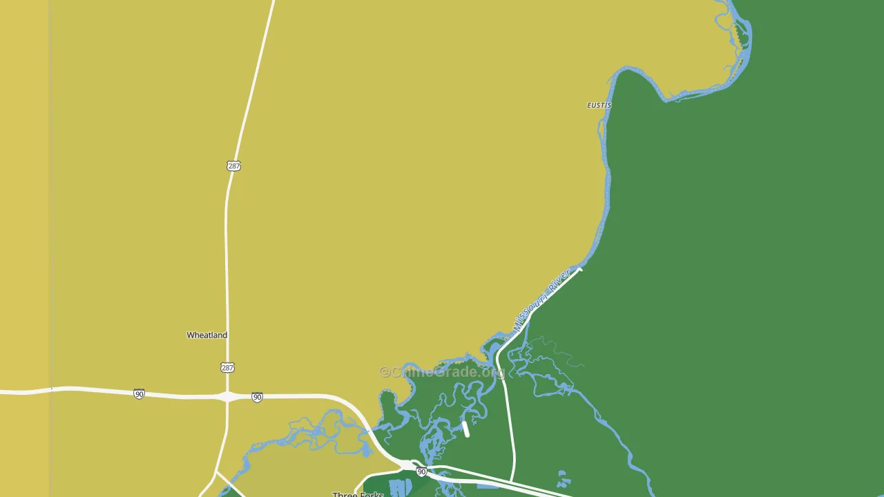 Trident, MT Map of Burglary Rates