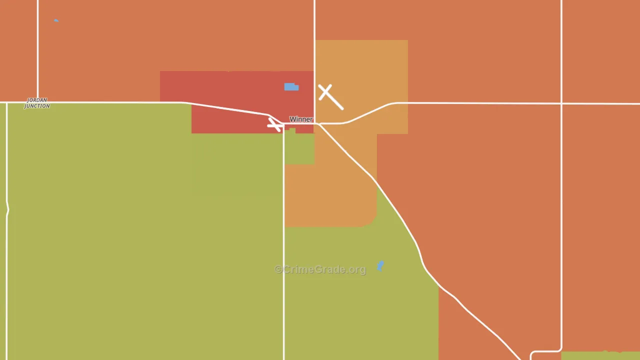 Tripp County, SD Map of Burglary Rates