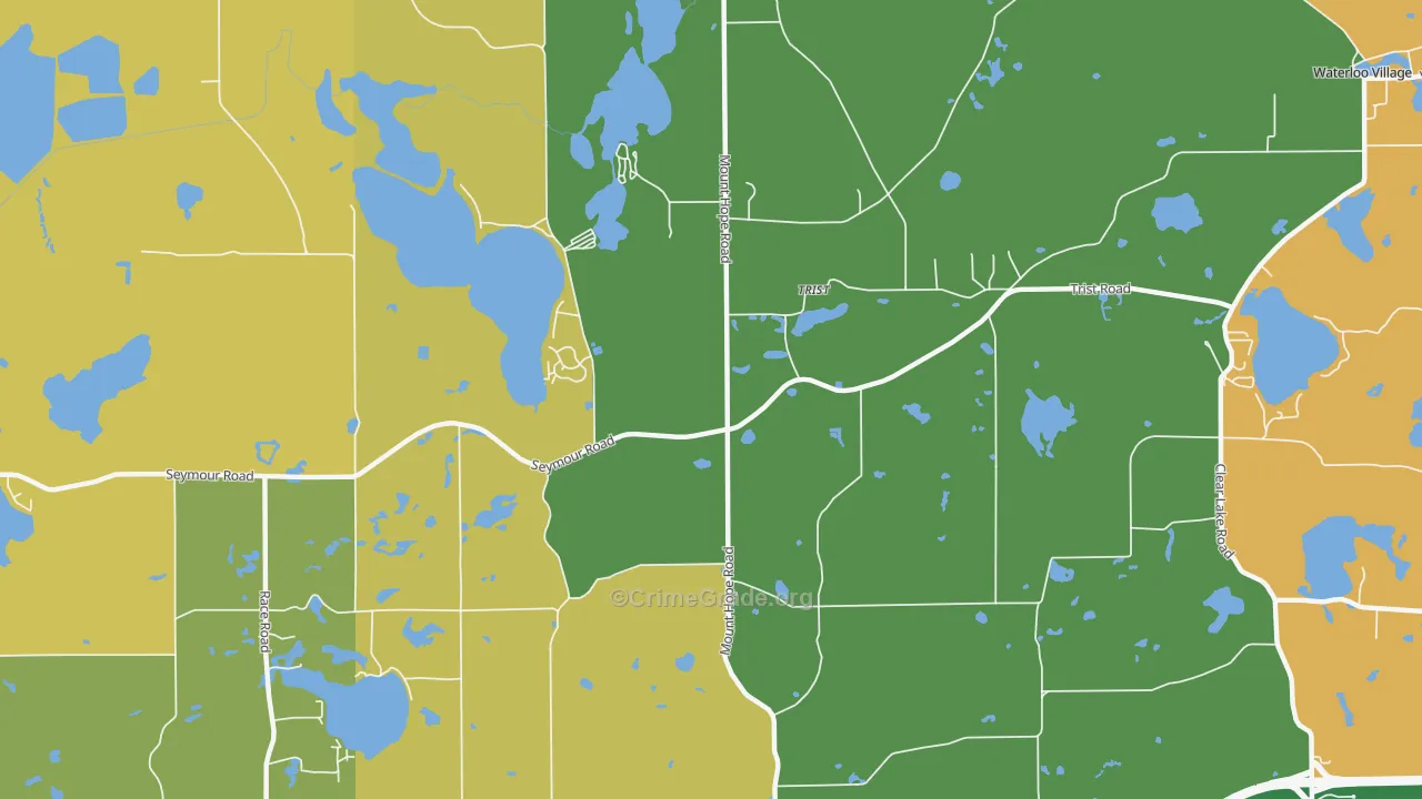 Trist, MI Map of Burglary Rates