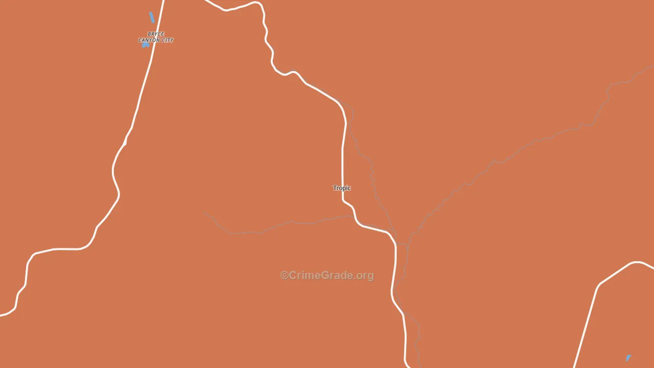Tropic, UT Map of Burglary Rates