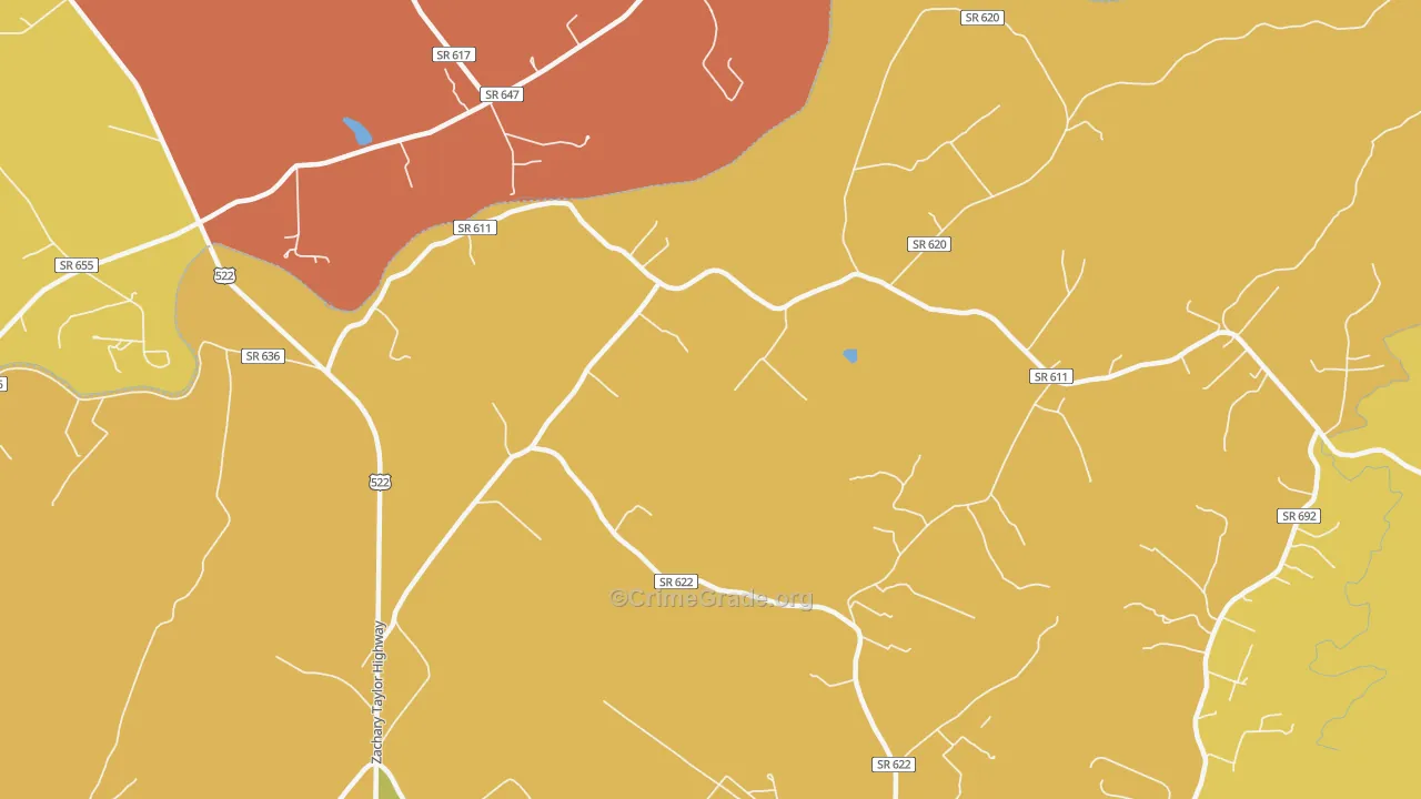 Trueblue, VA Map of Burglary Rates