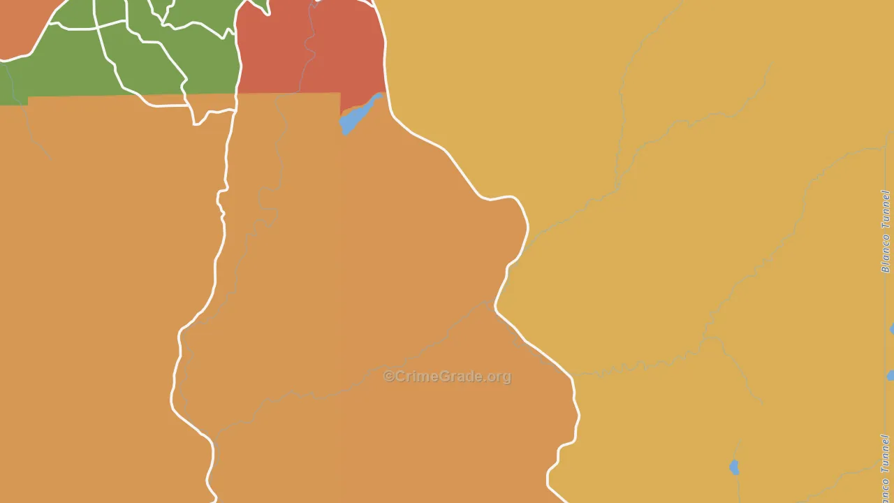 Trujillo, CO Map of Burglary Rates