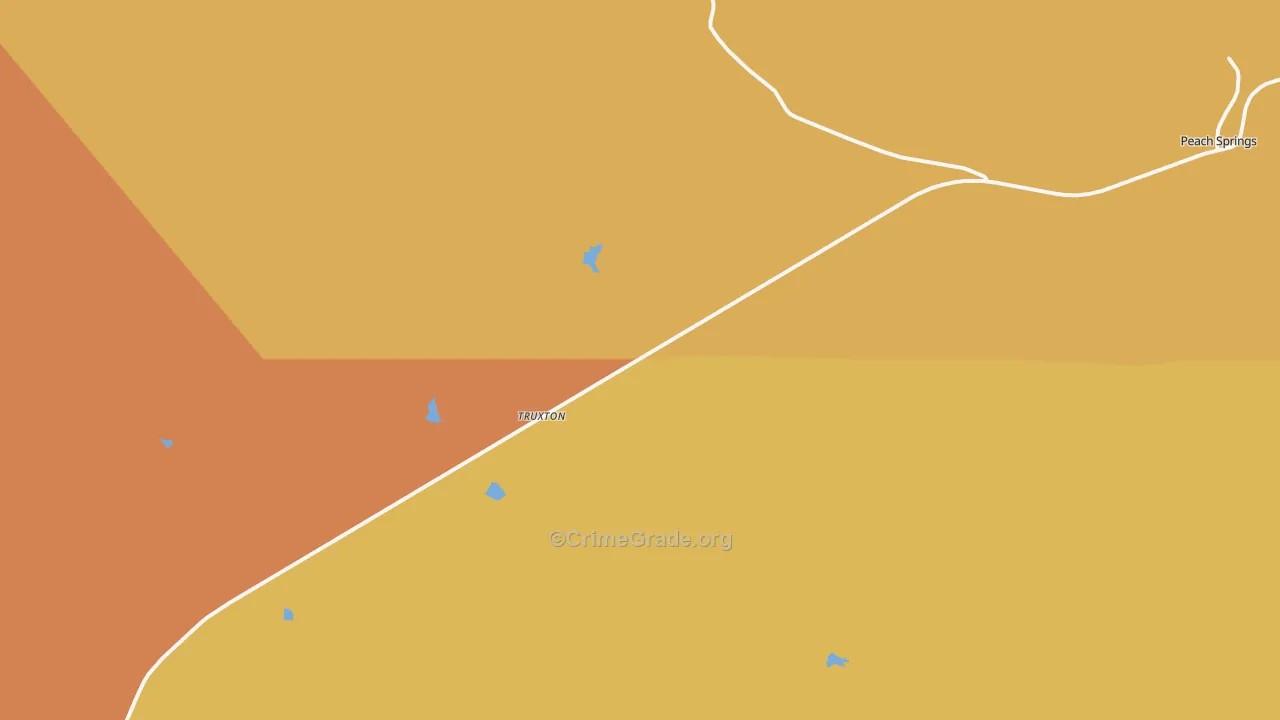 Truxton, AZ Map of Burglary Rates