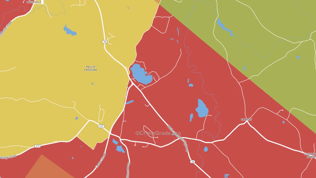 Tuftonboro, NH Map of Burglary Rates