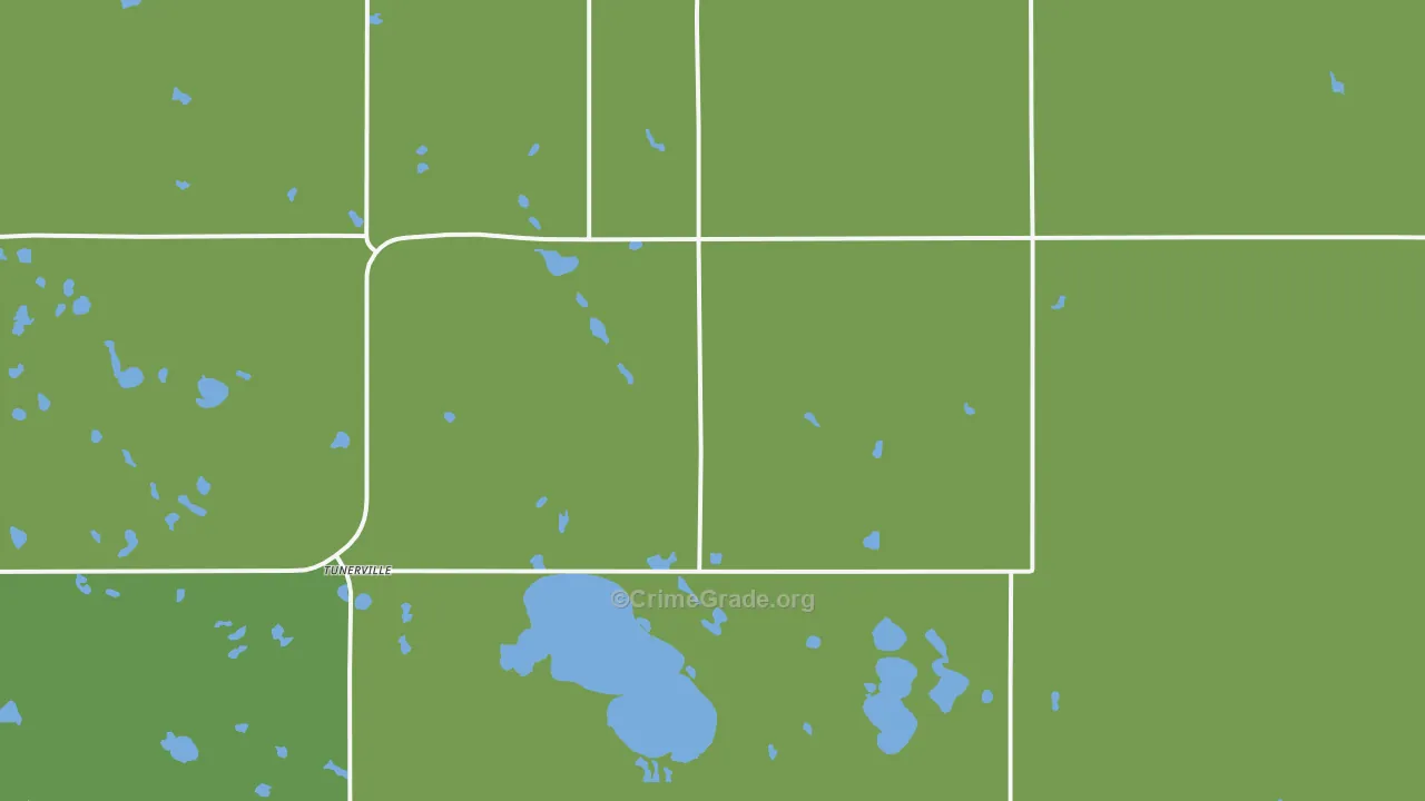 Tunerville, SD Map of Burglary Rates