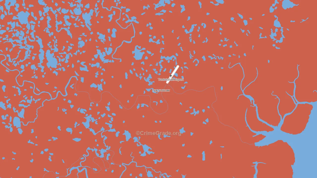 Tuntutuliak, AK Map of Burglary Rates
