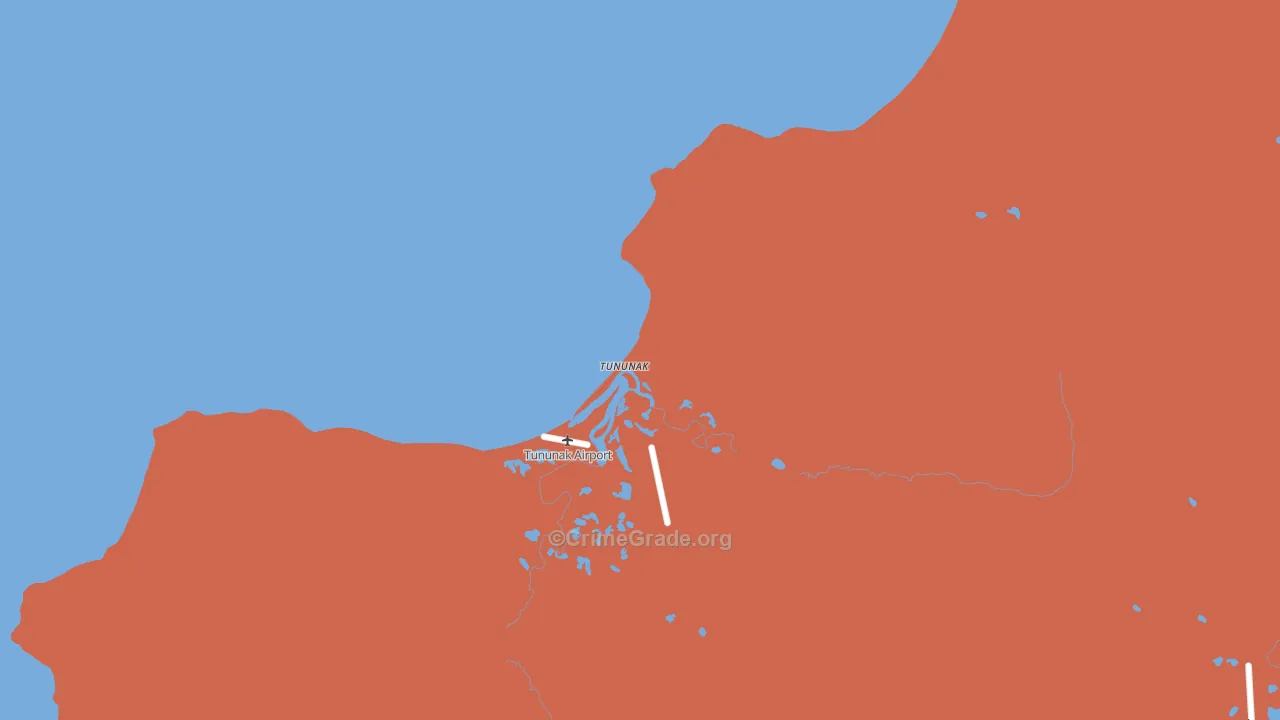 Tununak, AK Map of Burglary Rates