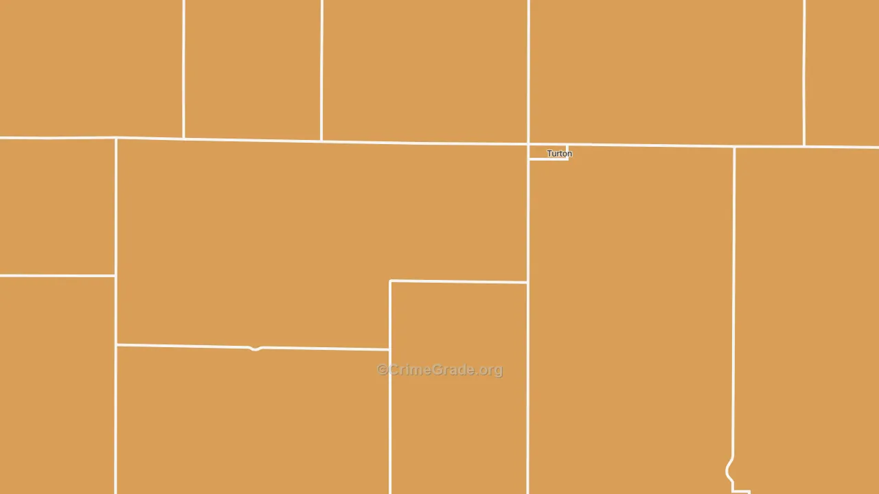 Turton, SD Map of Burglary Rates
