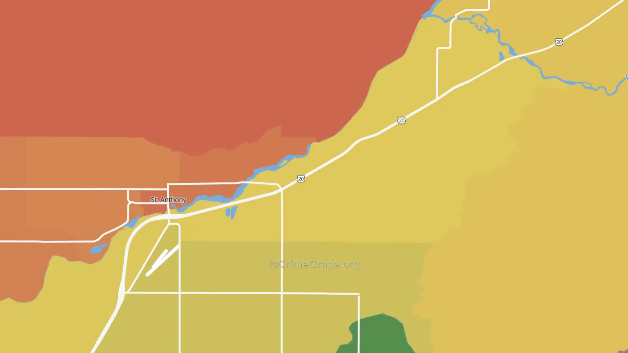 Twin Groves, ID Map of Burglary Rates