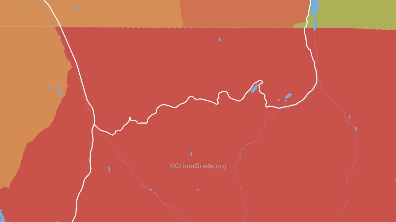 Uinta National Forest, UT Map of Burglary Rates