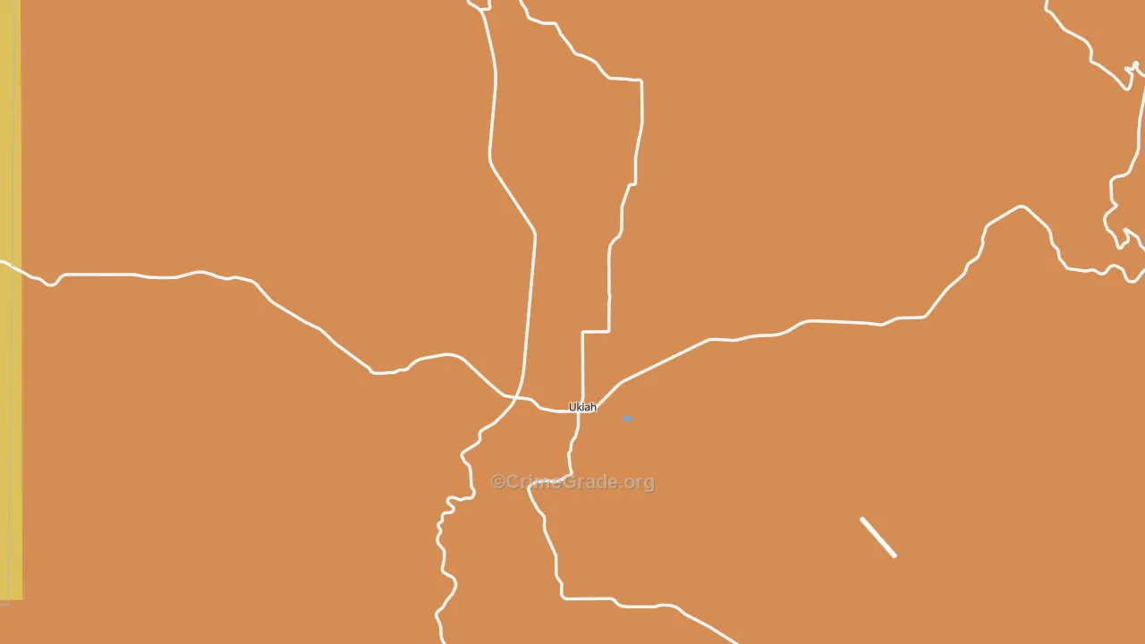 Ukiah, OR Map of Burglary Rates