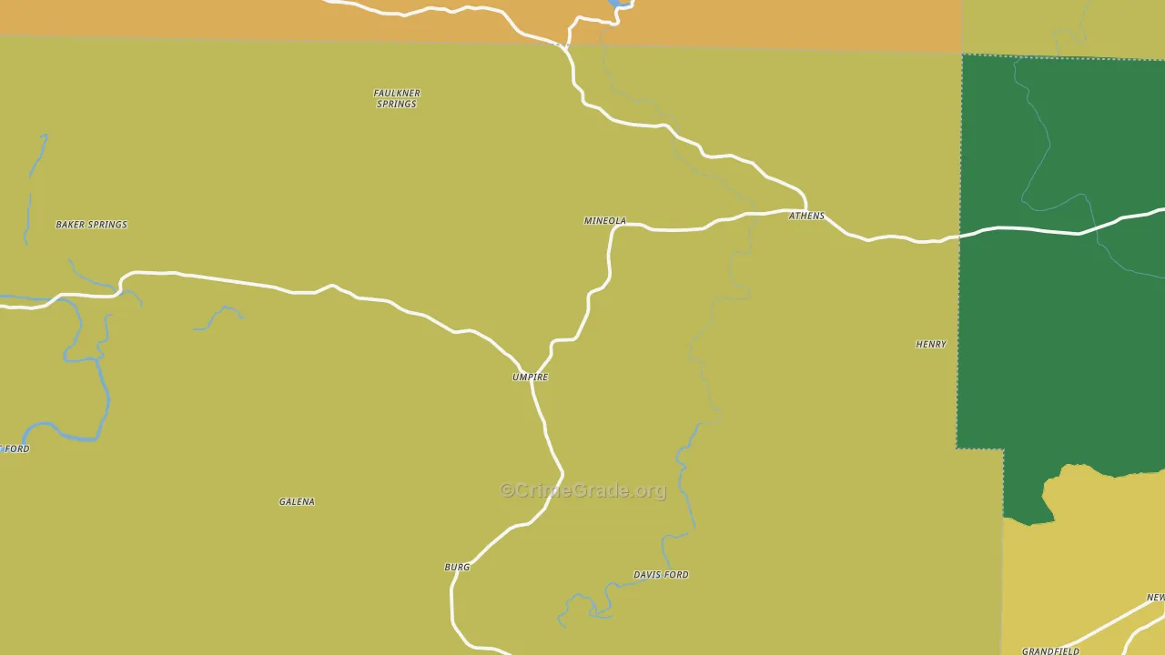 Umpire, AR Map of Burglary Rates