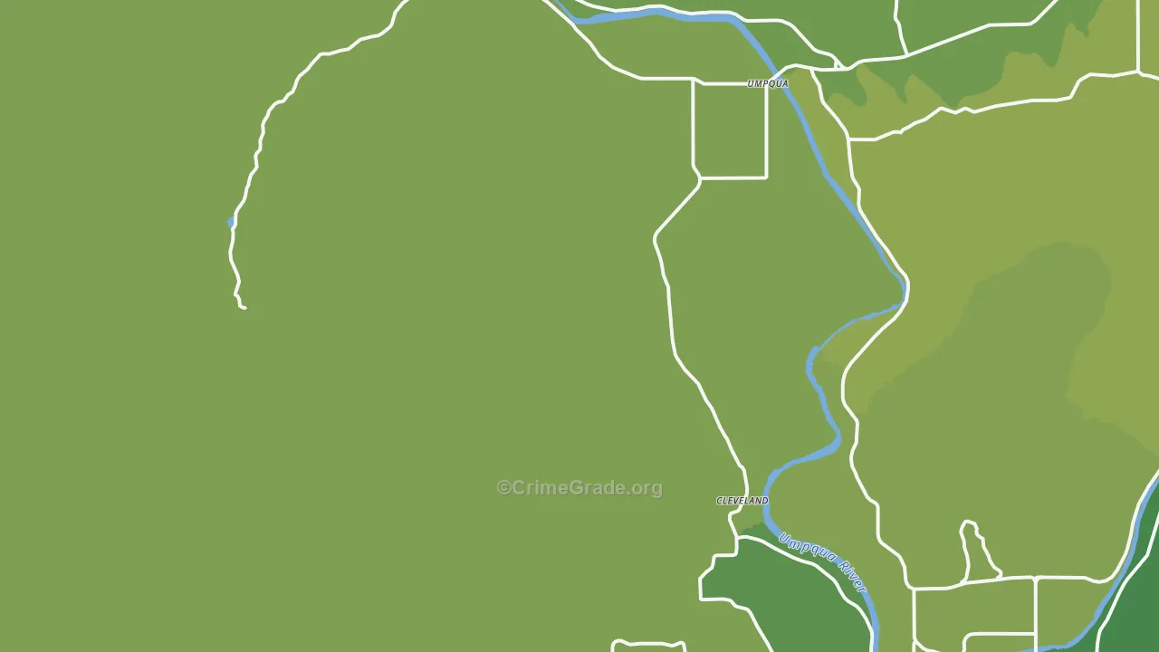 Umpqua, OR Map of Burglary Rates