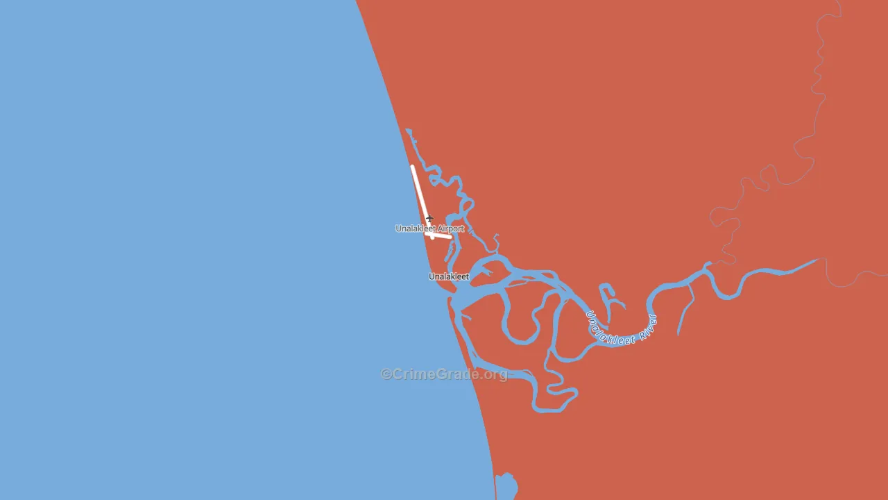 Unalakleet, AK Map of Burglary Rates