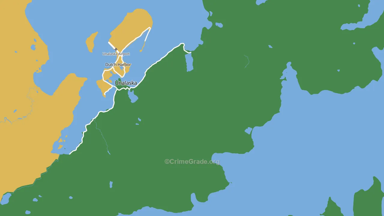 Unalaska, AK Map of Burglary Rates