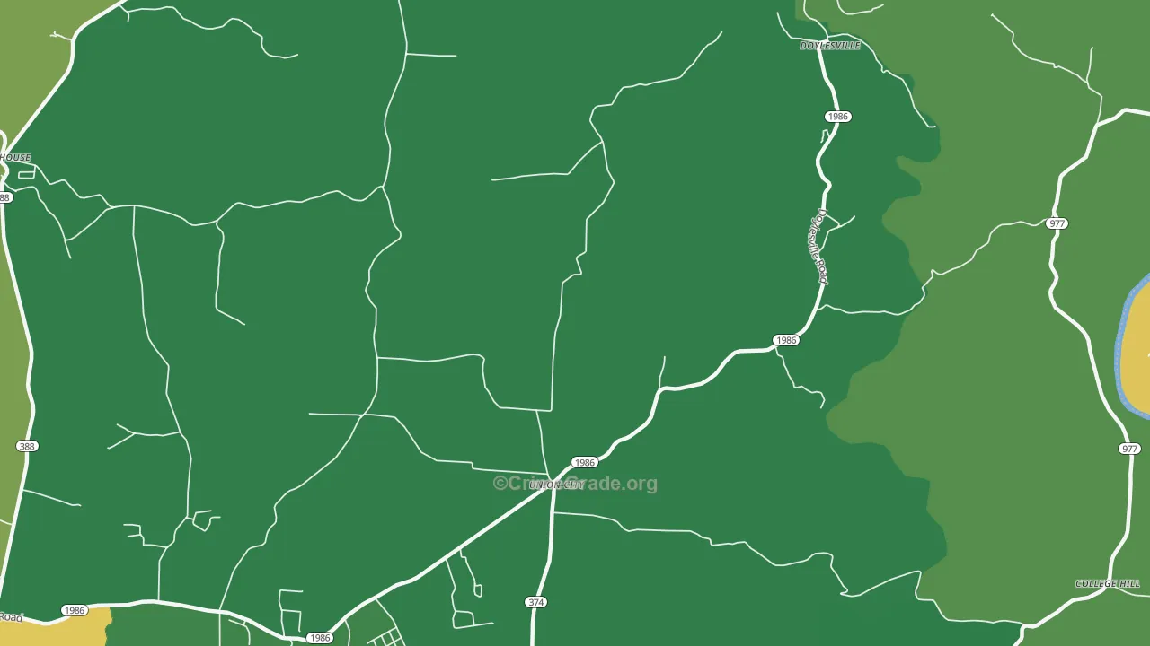 Union City, KY Map of Burglary Rates
