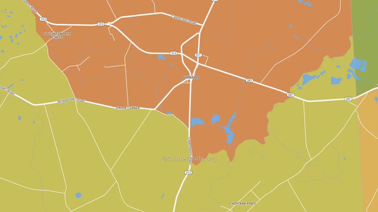 Union Corner, MD Map of Burglary Rates